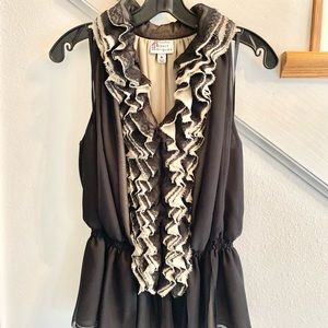 Roberto Rodriguez sheer cutout blouse nwot